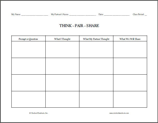 Think, Pair, Share T