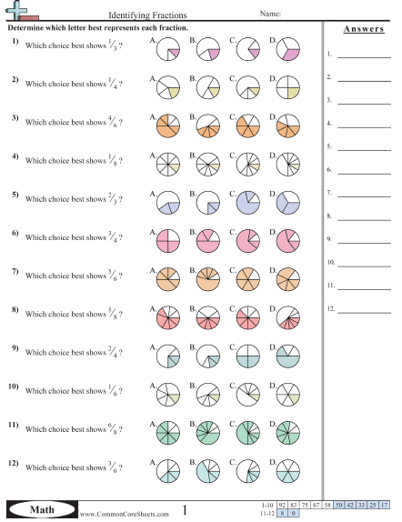 Fraction Worksheets