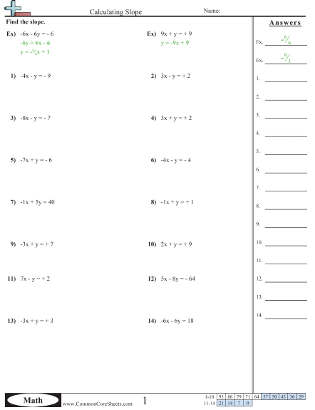 Grid Worksheets