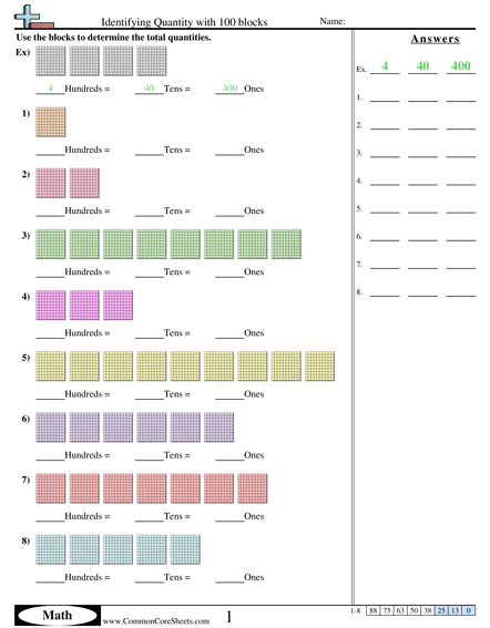 Value & Place Value Worksheets