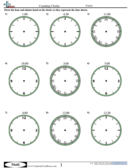 Time Worksheets