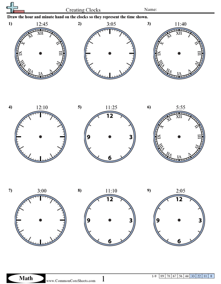 Time Worksheets