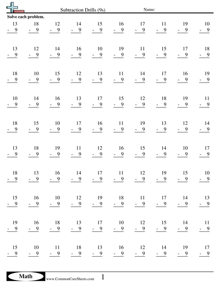 Math Drills Worksheets