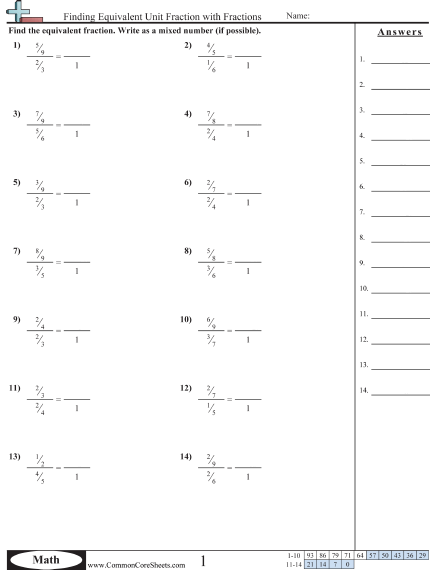 Ratio Worksheets