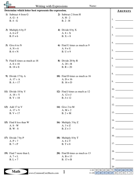 Value & Place Value Worksheets
