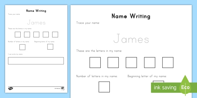 Editable Name Writing Practice Worksheet   Worksheet