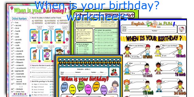 When Is Your Birthday  Worksheets
