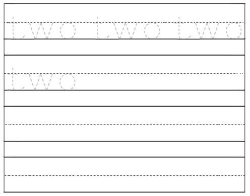 Worksheet On Number Two