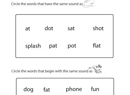 English Worksheets For Kindergarten 1