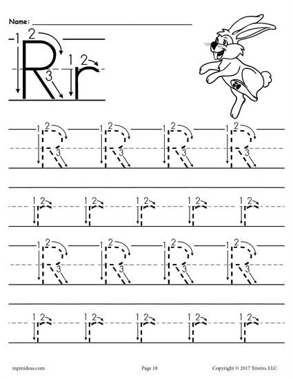 Tracing Letter R