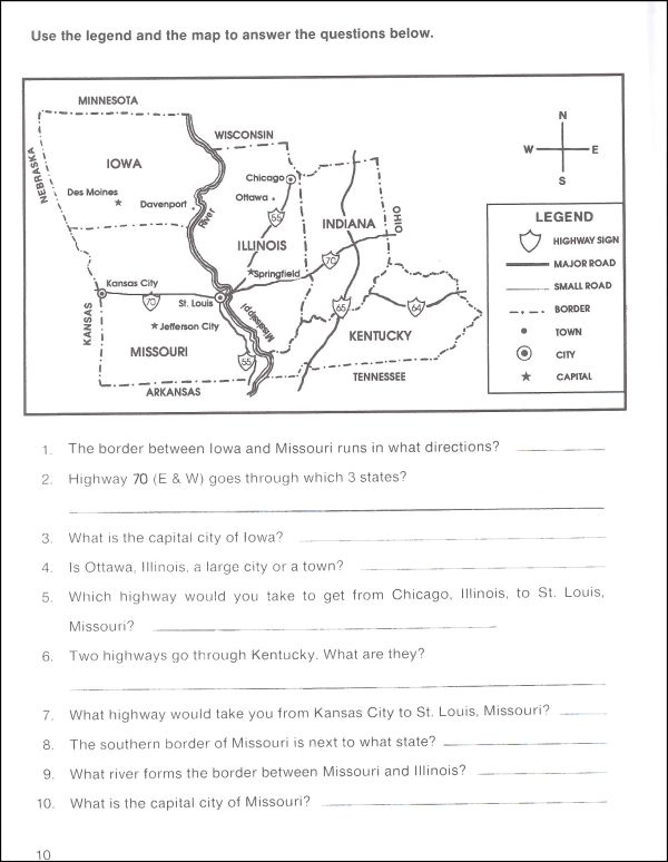 Printables  Map Skills Worksheets  Lemonlilyfestival Worksheets