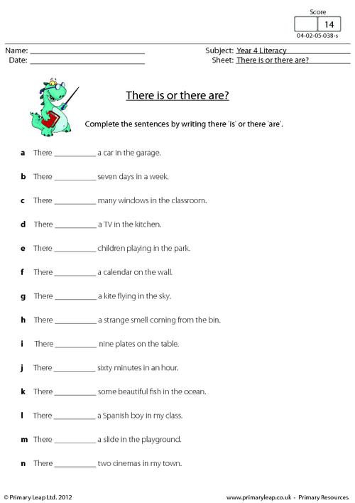 Worksheets  There Is   There Are â Show And Text