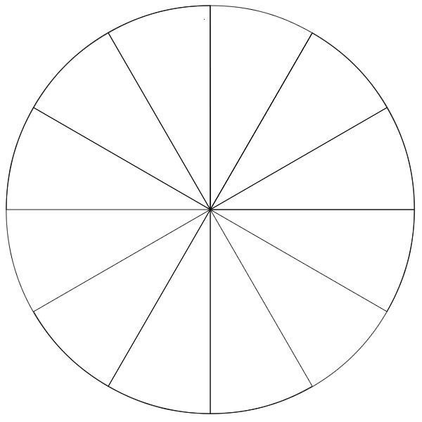 Blank Color Wheel Template For Tertiary Colors