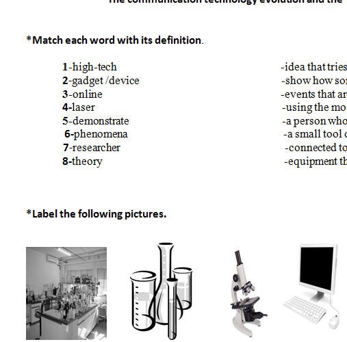 Science And Technology Worksheet