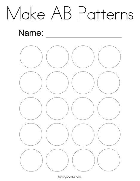 Make Ab Patterns Coloring Page | Free Worksheets Samples