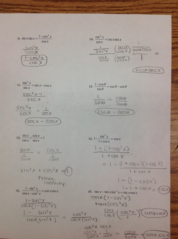 Chapter 5 2  Verifying Trig Identitiesï»¿