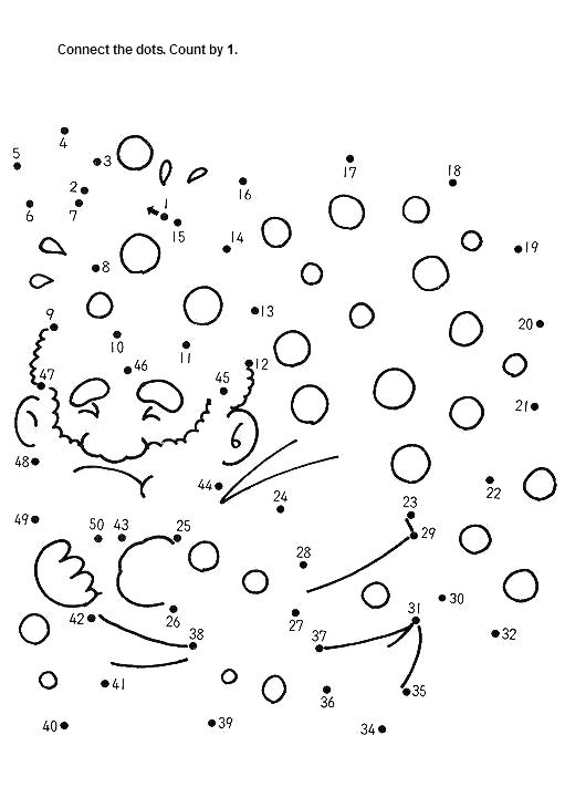 1 100 Worksheets Kindergarten Connect The Dots Printable Counting