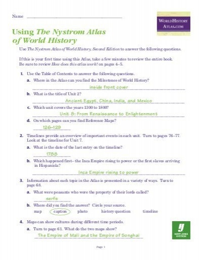 World History Atlas Test With Answers