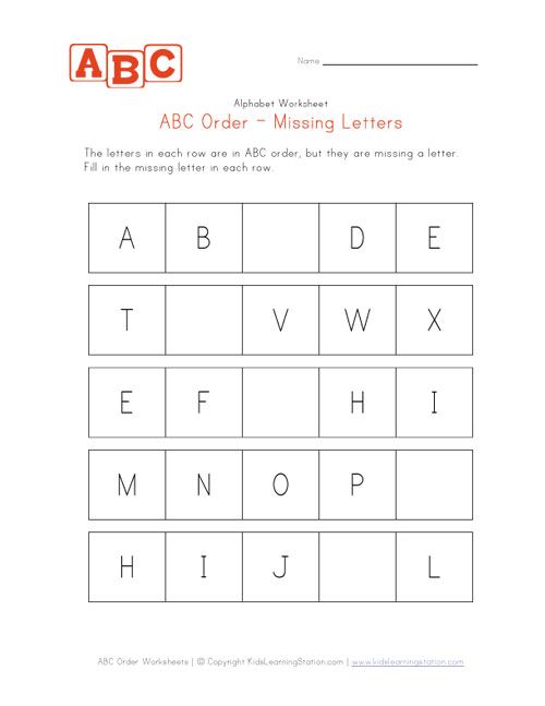 Alphabet Worksheets For Preschoolers