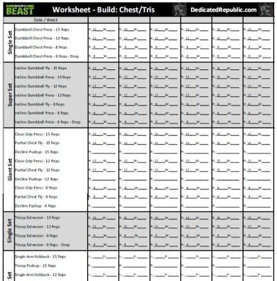Body Beast Worksheets (dedicated Republic)