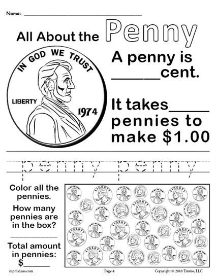 All About Coins! 4 Free Printable Money Worksheets
