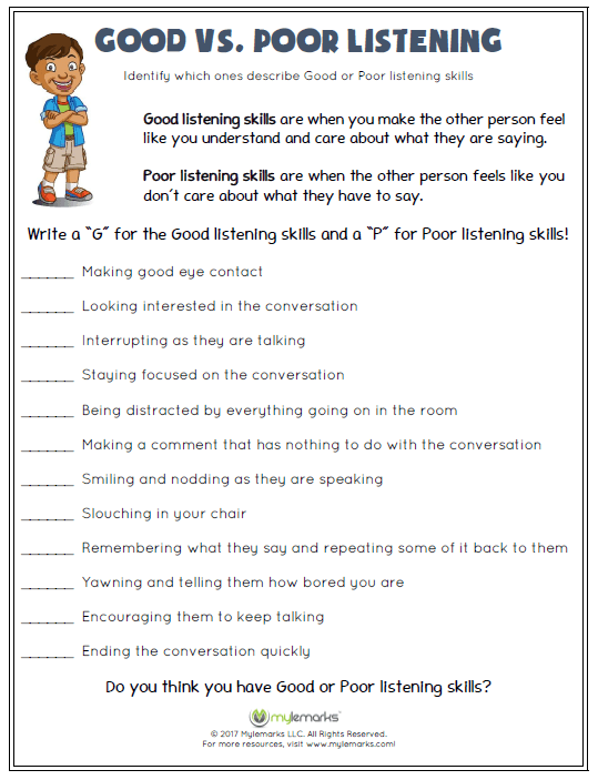 Good Vs  Poor Listening