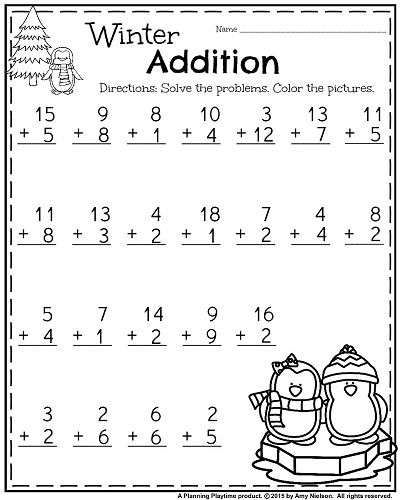 1st Grade Worksheets For January