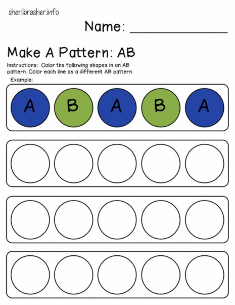 Ab Pattern Worksheets