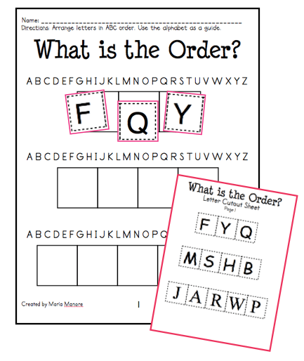 Abc Order Intro And Freebie