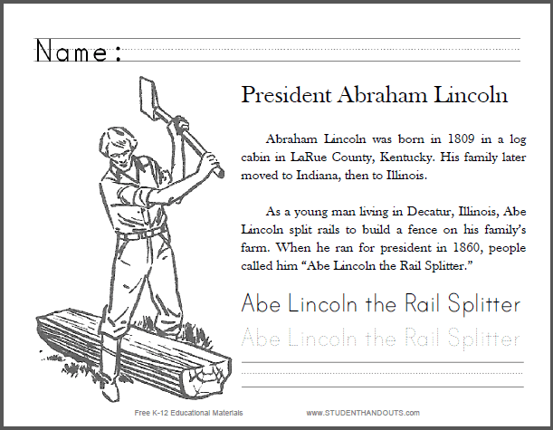 Abe Lincoln The Rail
