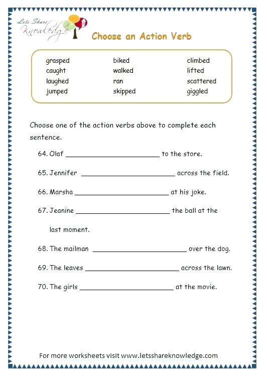 Action Verbs Lesson Plans 3rd Grade Free Worksheets Action Verbs