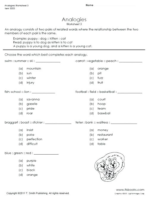 Analogies For High School Students Worksheets â Luxeres Co