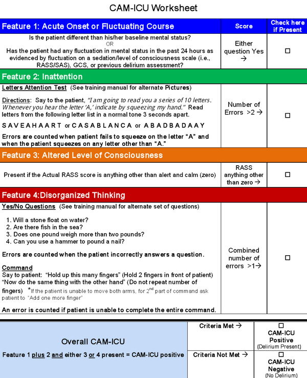 Cam Icu Worksheet