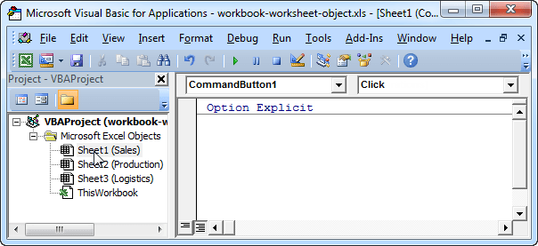 Excel Vba Workbook And Worksheet Object