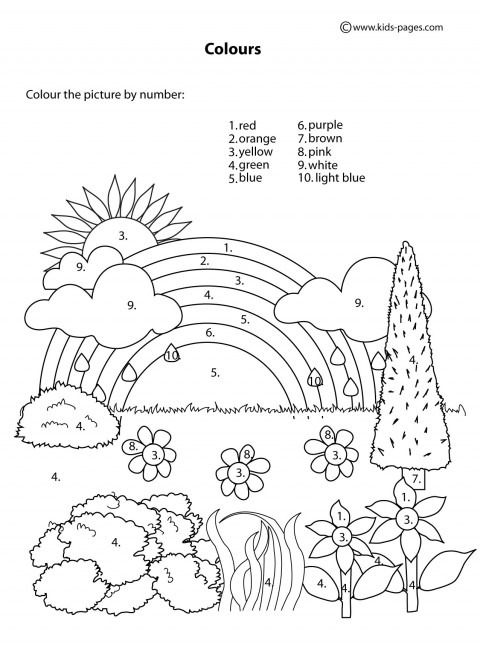 Colour Worksheet For Kids