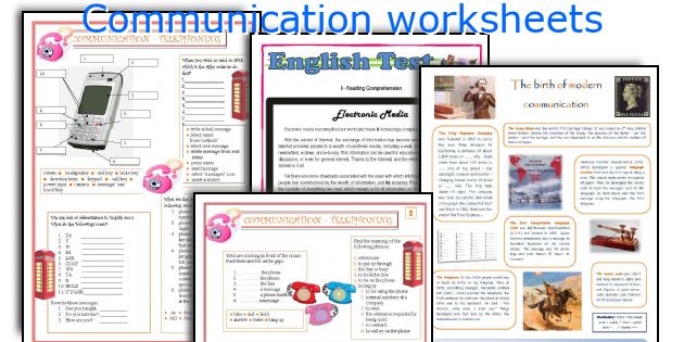 Communication Worksheets Worksheets