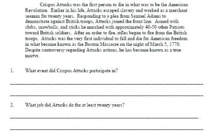 Comprehension Questions Worksheets Short Story With Prehension