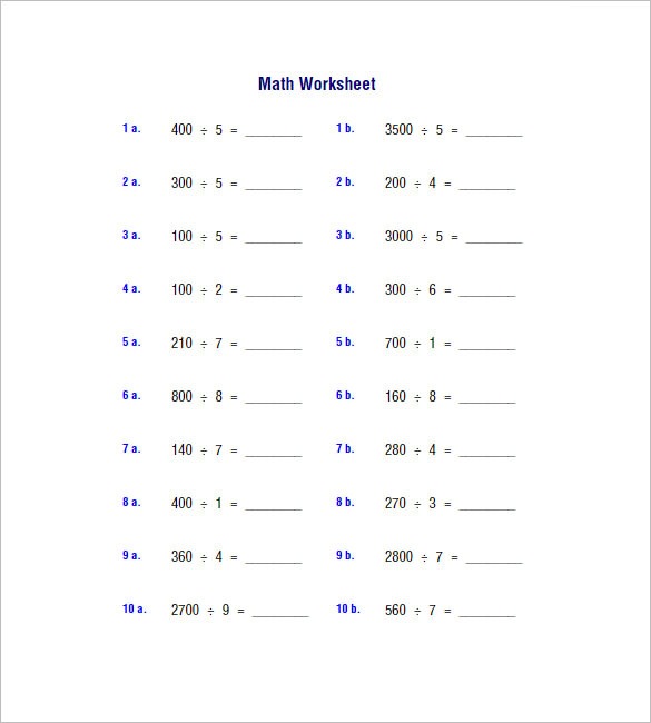 Division And Multiplication Worksheet 9 Multiplication And