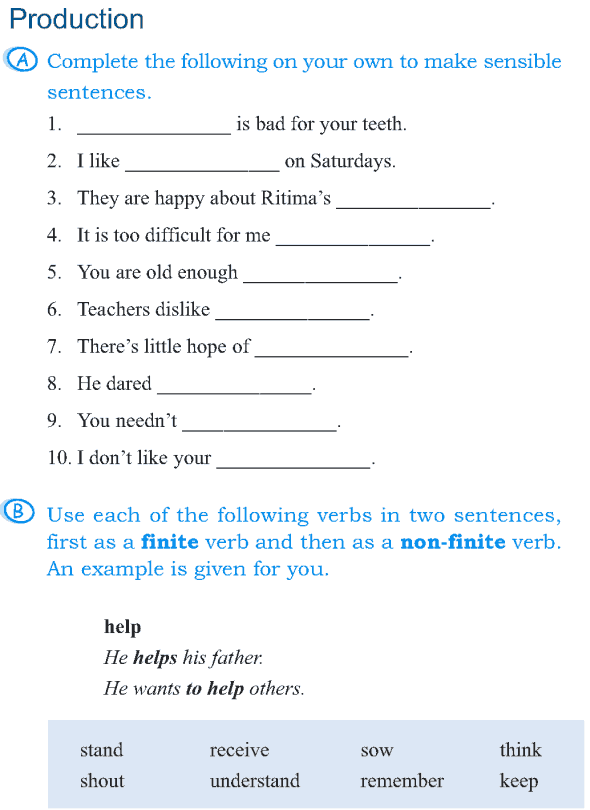 Grade 5 Grammar Lesson 3 Verbs Finite And Non