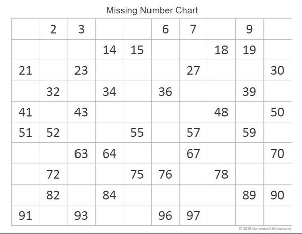 Free Math Printables  Missing Number Worksheets