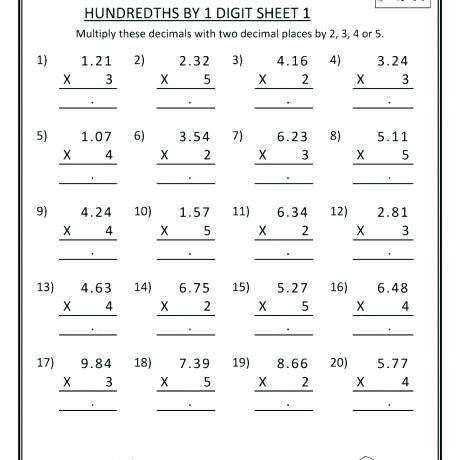 Printable 5th Grade Math Worksheets