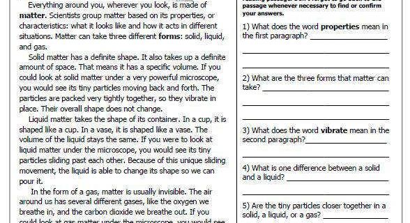 53 Valuable Free Printable 7th Grade Reading Comprehension Worksheets