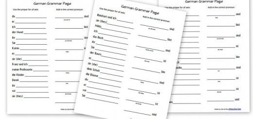 Free German Worksheets Archives