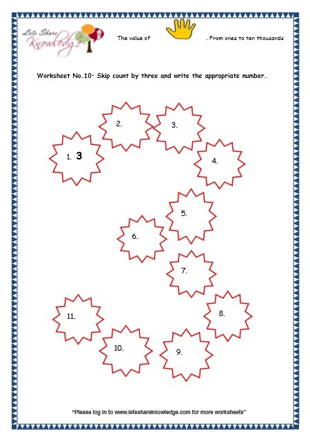 Grade 3 Maths Worksheets 5 Digit Numbers (2 9 Skip Counting