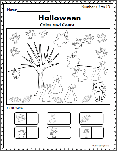 Halloween Counting Worksheets Halloween Counting Worksheets