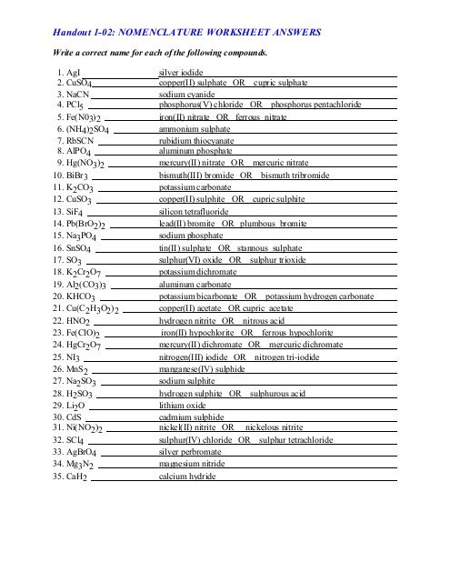 Handout 1