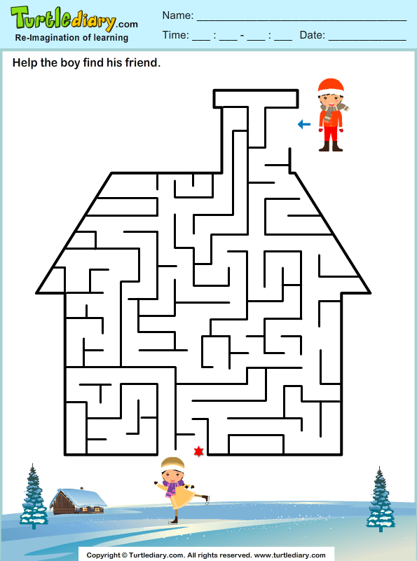 House Maze Worksheet