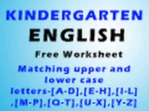 Kindergarten English Matching Upper And Lower Case Letters