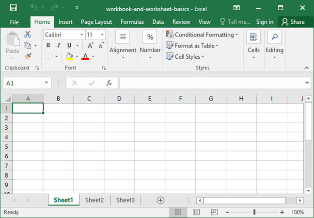 Excel Workbook And Worksheet Basics