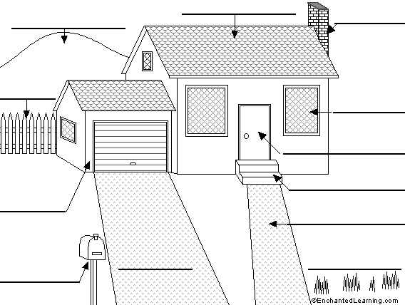 Label The House In English Printout
